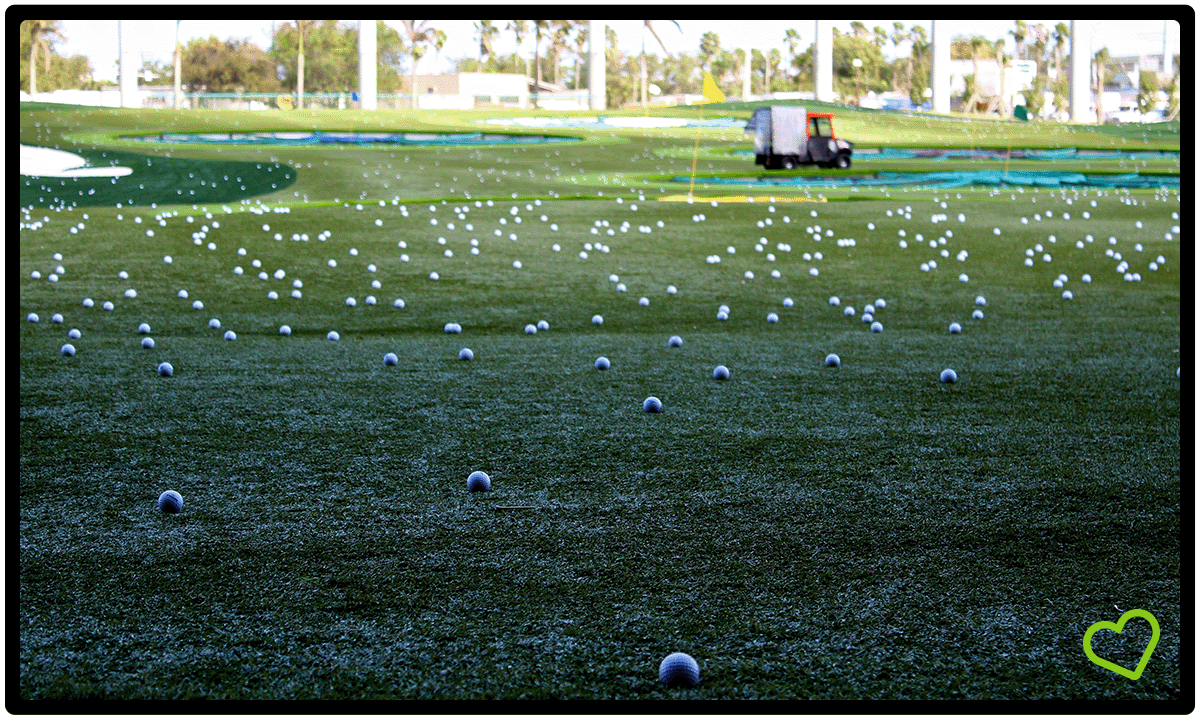 Golf practice area